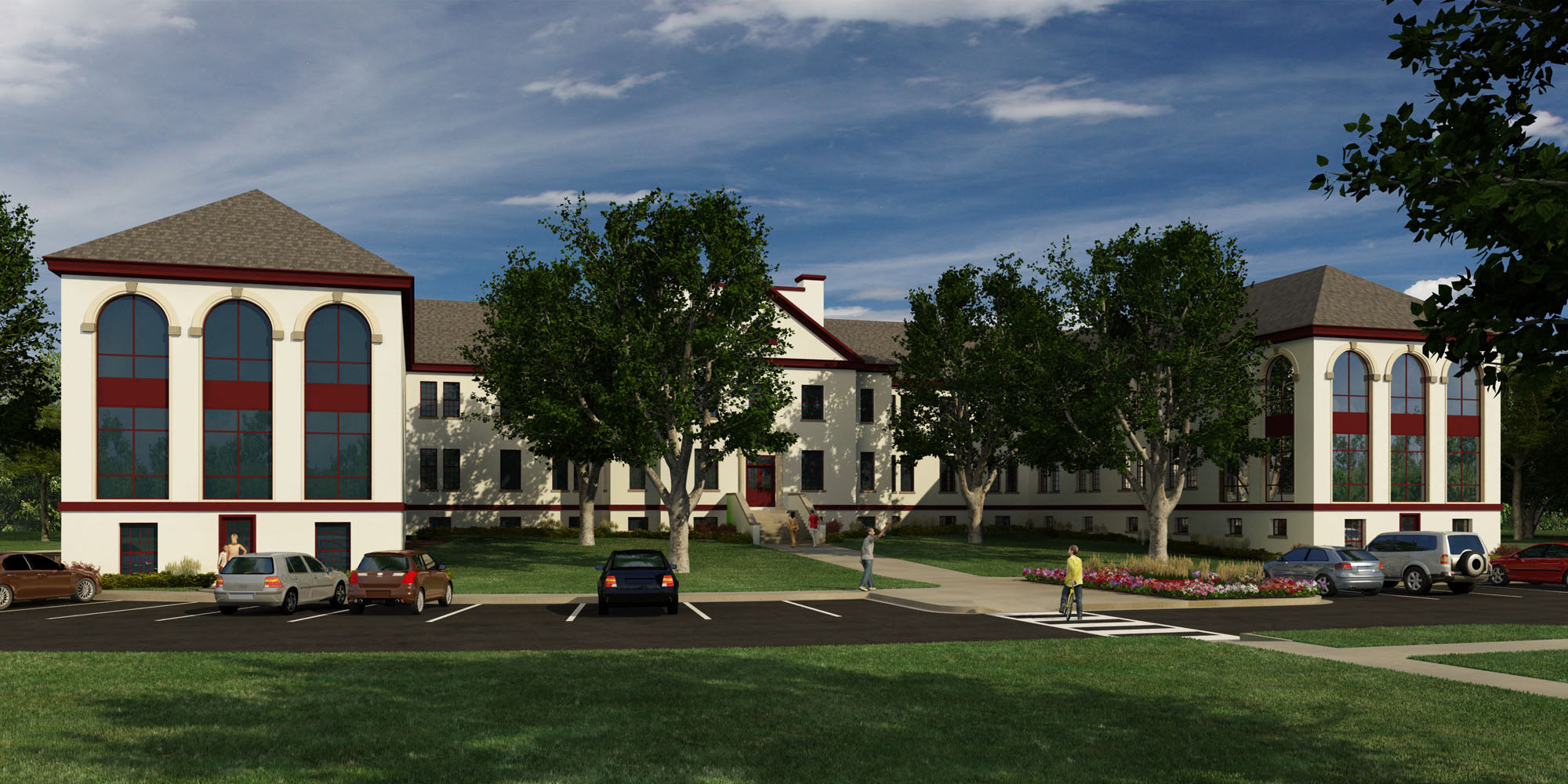 Rendering-Plenty of green spaces